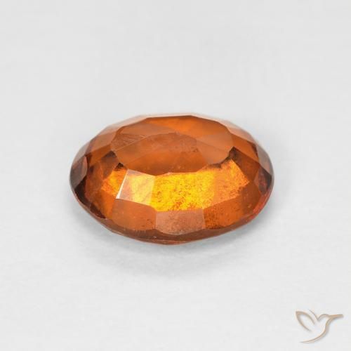 Grenat Hessonite Orange foncé naturelle ovale, 1.20 ct, VVS-VS
