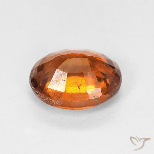 Grenat Hessonite Medium Dark-Orange naturelle ovale, 1.51 ct, VVS-VS