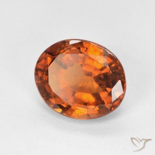 Grenat Hessonite Medium Dark-Orange naturelle ovale, 2.38 ct, VS-SI