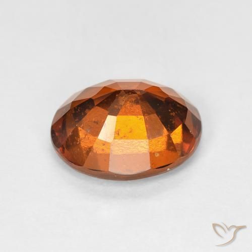 Grenat Hessonite Medium Dark-Orange naturelle ovale, 2.38 ct, VS-SI