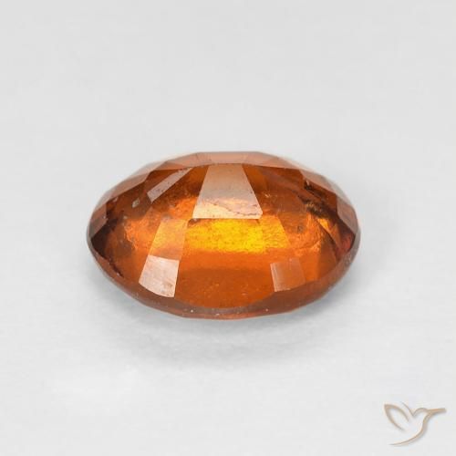 Grenat Hessonite Medium Dark-Orange naturelle ovale, 1.42 ct, VS-SI