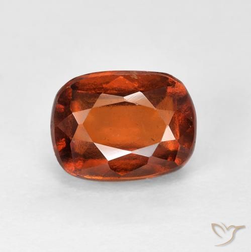 2.69ct Naturel Orange foncé Grenat Hessonite, Coussin, VVS-VS