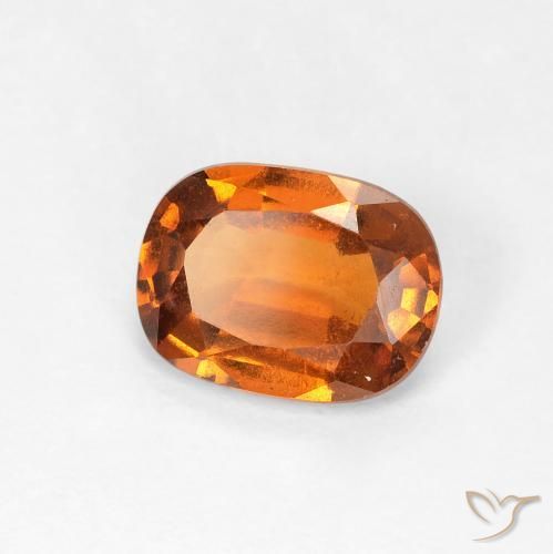 Grenat Hessonite Orange jaunâtre naturelle Coussin, 1.48 ct, VVS-VS