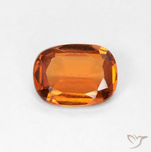 1.37ct Naturel Orange jaunâtre Grenat Hessonite, Coussin, VVS-VS