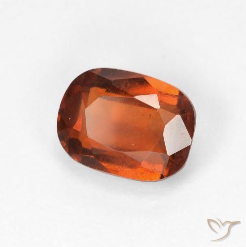 Grenat Hessonite Orange rougeâtre naturelle Coussin, 2.00 ct, VVS-VS
