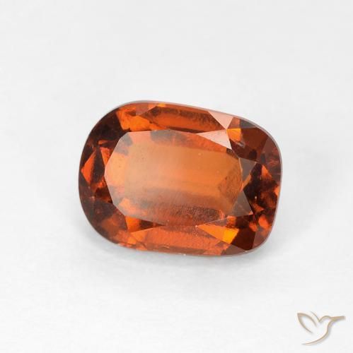 Grenat Hessonite Orange rougeâtre naturelle Coussin, 1.98 ct, VVS-VS