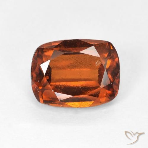Grenat Hessonite Ambre orange naturelle Coussin, 2.53 ct, VVS-VS
