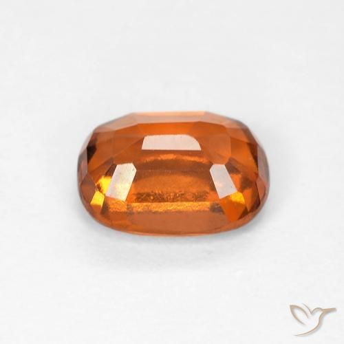 Grenat Hessonite Orange foncé naturelle Coussin, 1.22 ct, VVS-VS