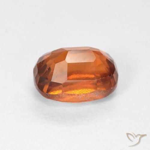 Grenat Hessonite Orange foncé naturelle Coussin, 1.51 ct, VVS-VS