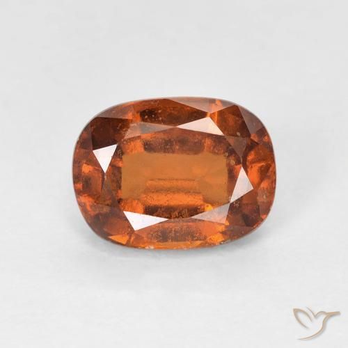 Grenat Hessonite Orange moyen naturelle Coussin, 1.92 ct, VS-SI