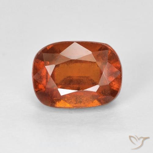 2.56ct Naturel Orange rougeâtre Grenat Hessonite, Coussin, VS-SI