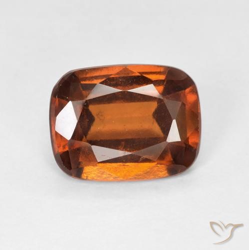 Grenat Hessonite Orange rougeâtre naturelle Coussin, 2.44 ct, VS-SI