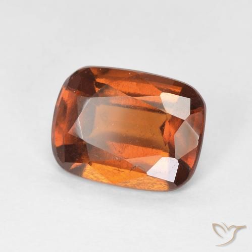 Grenat Hessonite Orange rougeâtre naturelle Coussin, 2.44 ct, VS-SI