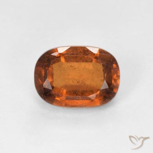 Grenat Hessonite Ambre orange naturelle Coussin, 1.29 ct, VS-SI