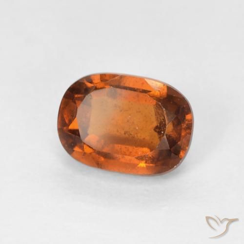 Grenat Hessonite Ambre orange naturelle Coussin, 1.29 ct, VS-SI