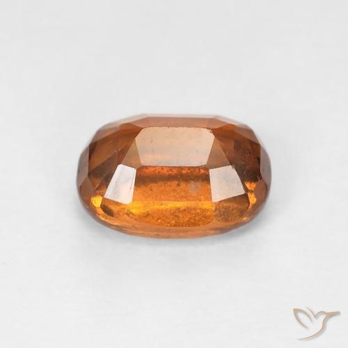 Grenat Hessonite Ambre orange naturelle Coussin, 1.29 ct, VS-SI