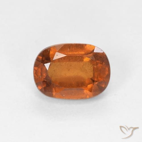 Grenat Hessonite Orange foncé naturelle ovale, 1.14 ct, VS-SI