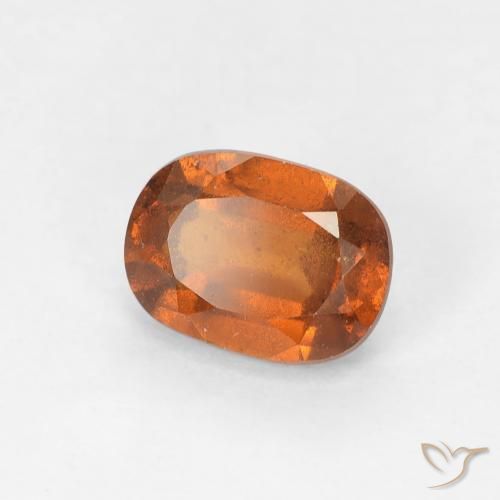 Grenat Hessonite Orange foncé naturelle ovale, 1.14 ct, VS-SI