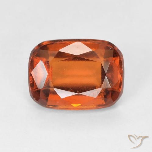 2.08ct Naturel Orange feu Grenat Hessonite, Coussin, VS-SI