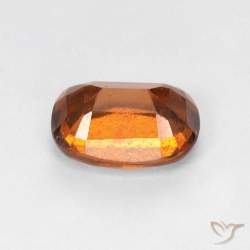 Grenat Hessonite Orange foncé naturelle Coussin, 1.75 ct, VS