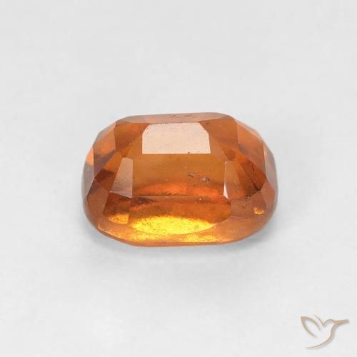 Grenat Hessonite Orange foncé naturelle Coussin, 1.54 ct, VS-SI