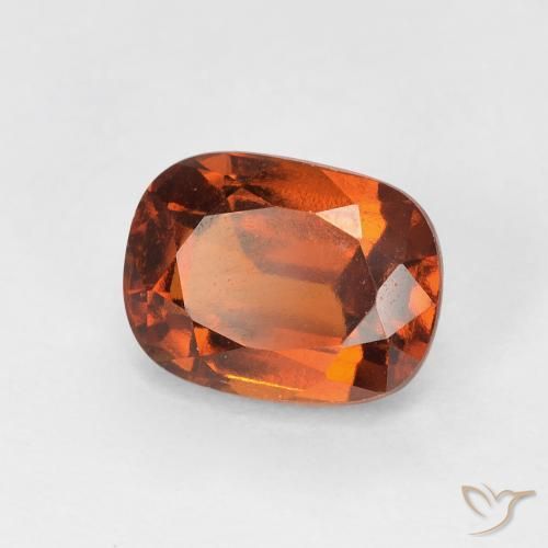 Grenat Hessonite Orange foncé naturelle Coussin, 2.08 ct, VS