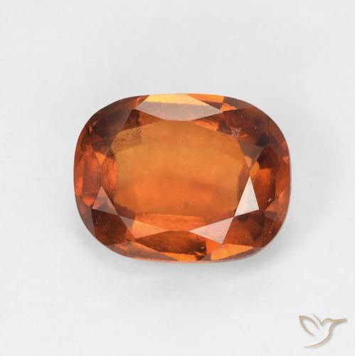 Grenat Hessonite Orange foncé naturelle Coussin, 2.39 ct, VS