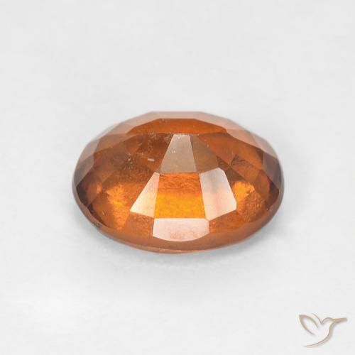 Grenat Hessonite Medium Dark-Orange naturelle ovale, 1.91 ct, VS