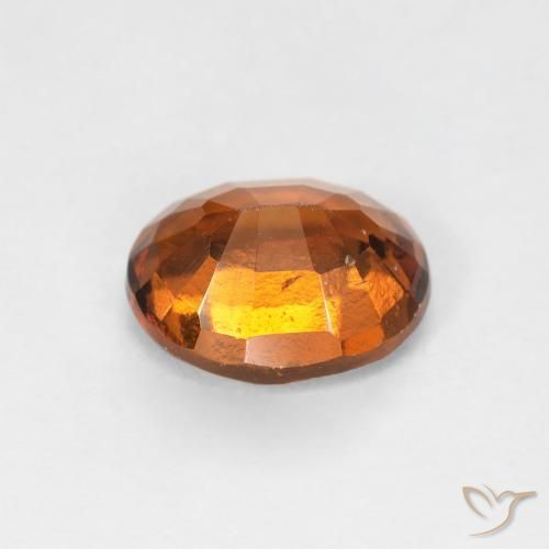 Grenat Hessonite Orange foncé naturelle ovale, 1.55 ct, VS