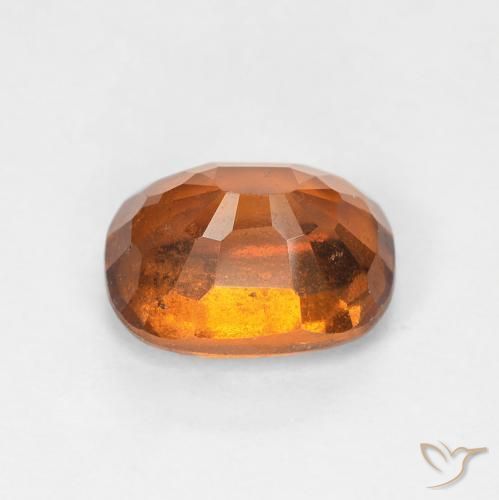 Grenat Hessonite Orange foncé naturelle Coussin, 2.04 ct, VS-SI