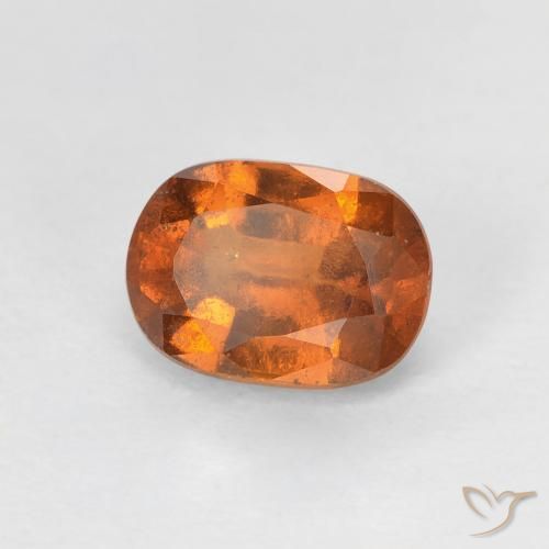 Grenat Hessonite Orange foncé naturelle ovale, 1.22 ct, VS-SI