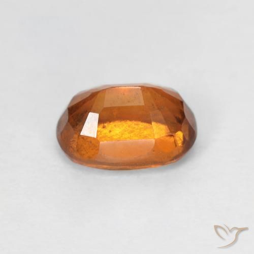 Grenat Hessonite Orange foncé naturelle ovale, 1.22 ct, VS-SI