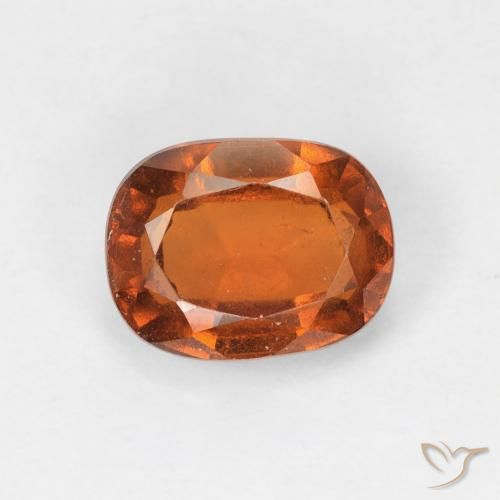 Grenat Hessonite Medium Dark-Orange naturelle Coussin, 1.72 ct, VS