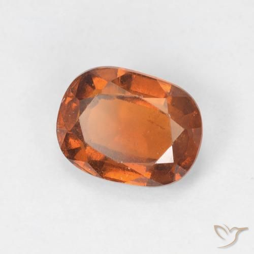 Grenat Hessonite Medium Dark-Orange naturelle Coussin, 1.72 ct, VS