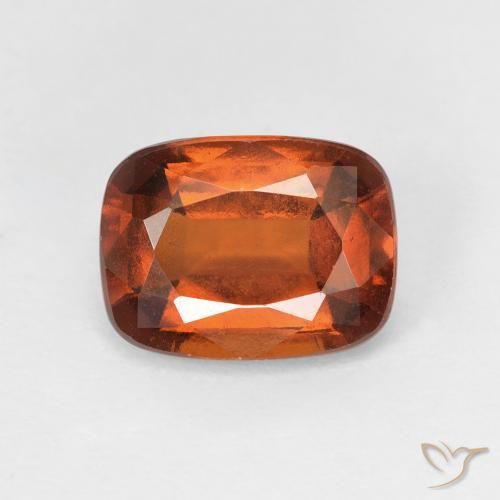 Grenat Hessonite Orange foncé naturelle Coussin, 2.46 ct, VS