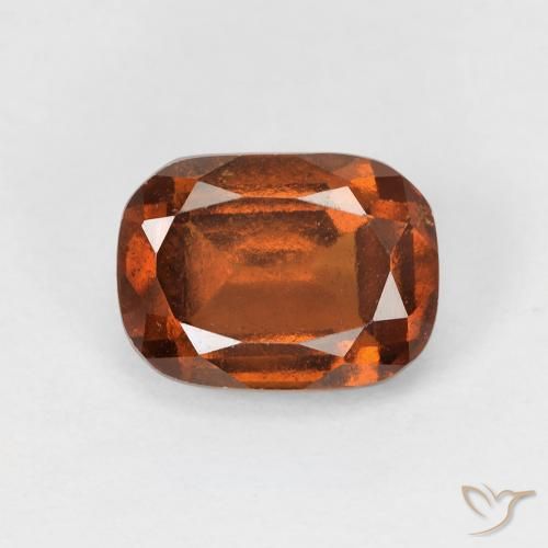 Grenat Hessonite Orange foncé naturelle Coussin, 1.90 ct, VS