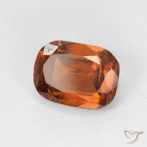 Grenat Hessonite Orange foncé naturelle Coussin, 1.90 ct, VS