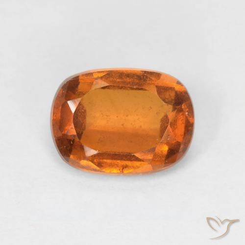 Grenat Hessonite Orange jaunâtre naturelle Coussin, 1.59 ct, VS
