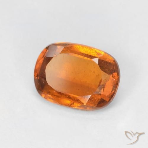 Grenat Hessonite Orange jaunâtre naturelle Coussin, 1.59 ct, VS