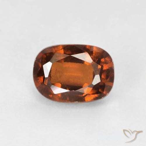 1.43ct Naturel Ambre orange Grenat Hessonite, Coussin, VS