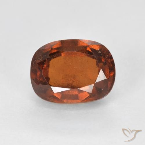 Grenat Hessonite Orange foncé naturelle Coussin, 2.42 ct, VS-SI