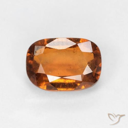 Grenat Hessonite Orange moyen naturelle Coussin, 1.25 ct, VS-SI