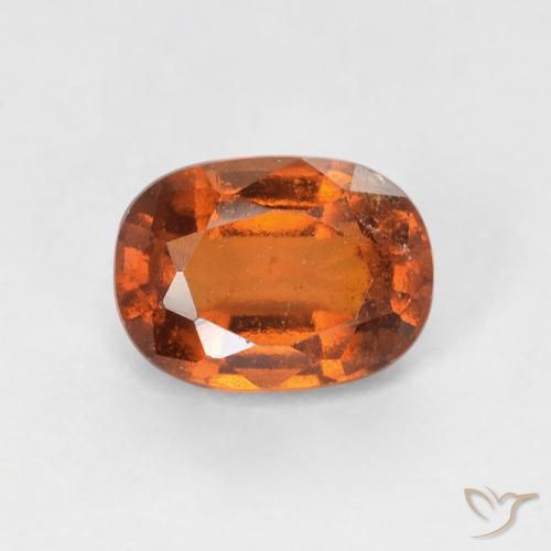 Grenat Hessonite Orange foncé naturelle Coussin, 1.12 ct, VS-SI