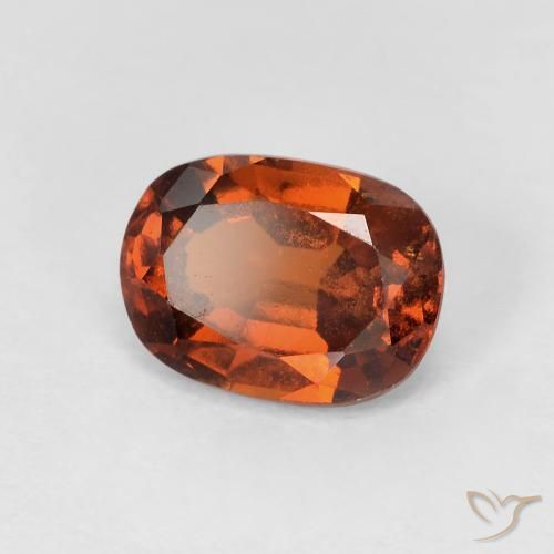 Grenat Hessonite Ambre orange naturelle ovale, 1.70 ct, VS