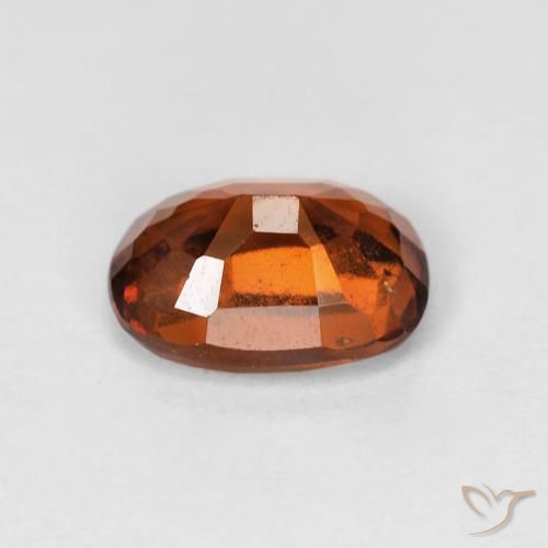 Grenat Hessonite Ambre orange naturelle ovale, 1.70 ct, VS