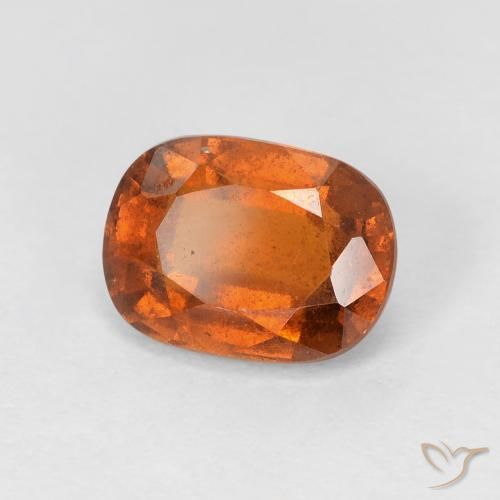 Grenat Hessonite Orange moyen naturelle Coussin, 1.86 ct, VS-SI