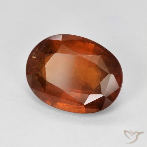 Grenat Hessonite Orange foncé naturelle ovale, 6.22 ct, SI