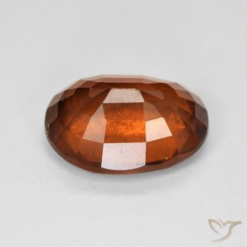 Grenat Hessonite Orange foncé naturelle ovale, 6.22 ct, SI
