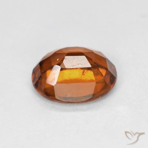 Grenat Hessonite Medium Dark-Orange naturelle ovale, 1.45 ct, VS