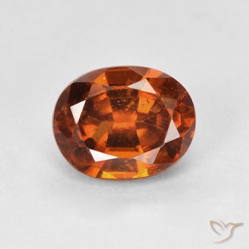 1.76ct Naturel Orange foncé Grenat Hessonite, ovale, VS